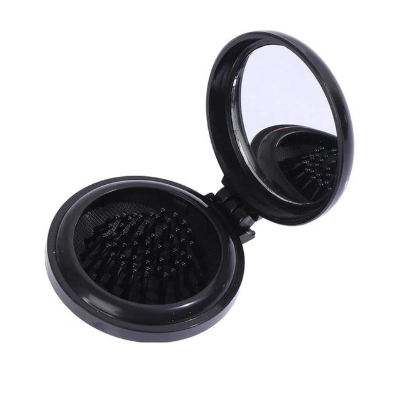 brosse cheveux et miroir de poche pylones - Noir