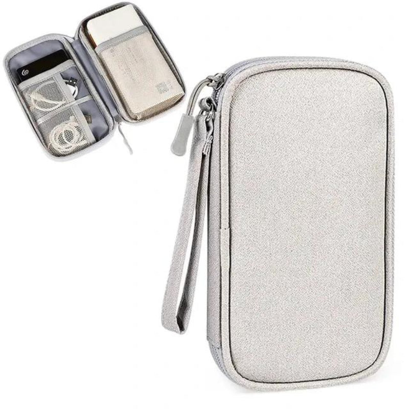 pochette voyage pour câbles & chargeurs - Gris