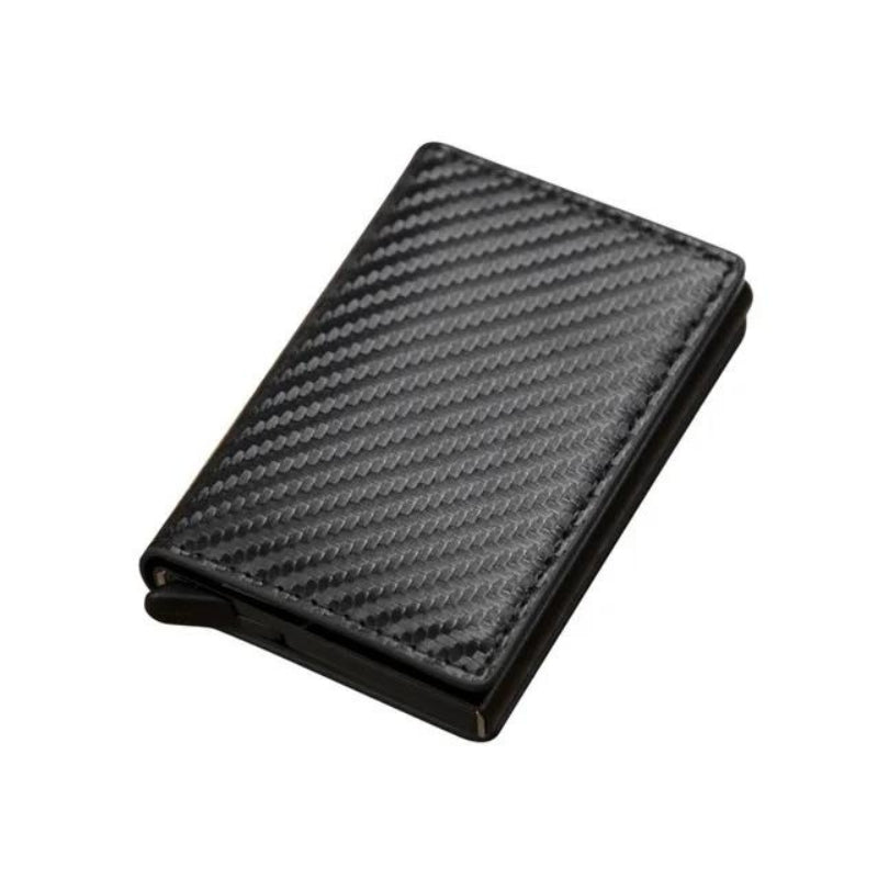 porte carte RFID - Noir Texturé