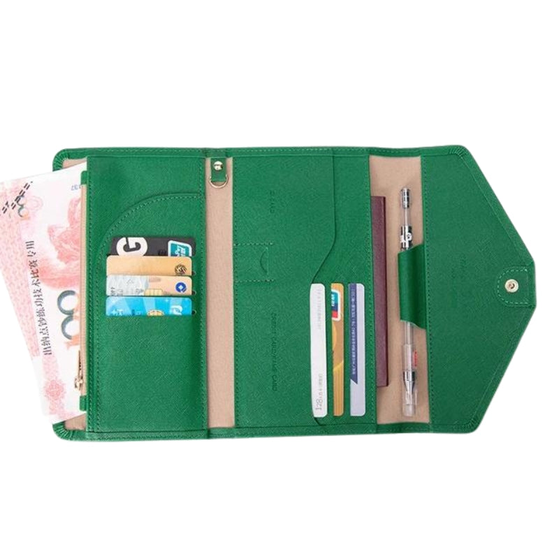 portefeuille de voyage femme - Vert