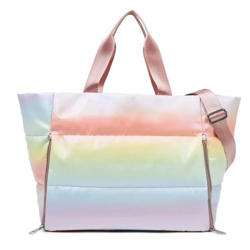 sac doudoune femme - Arc-en-ciel rose vif