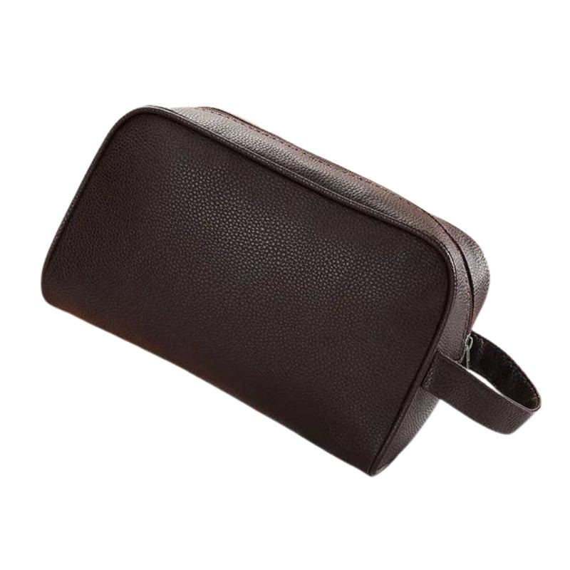 trousse de toilette cuir homme luxe - Marron