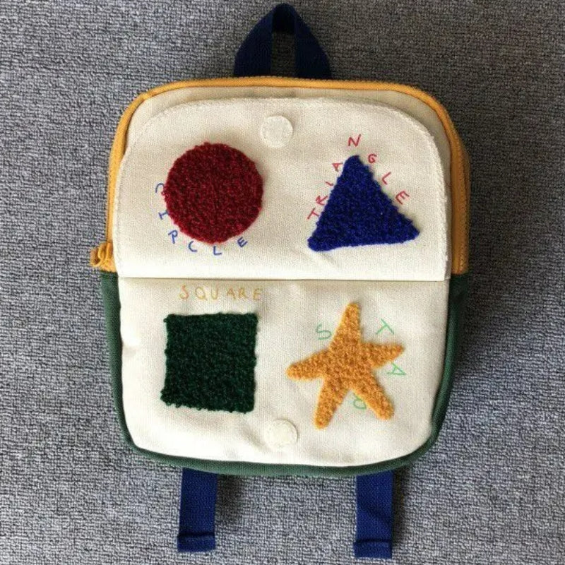 Petit Sac a Dos Enfant formes géométriques colorées - Motifs Multiples - Motif Dinosaure - Motif Espace - Motif Fleurs
