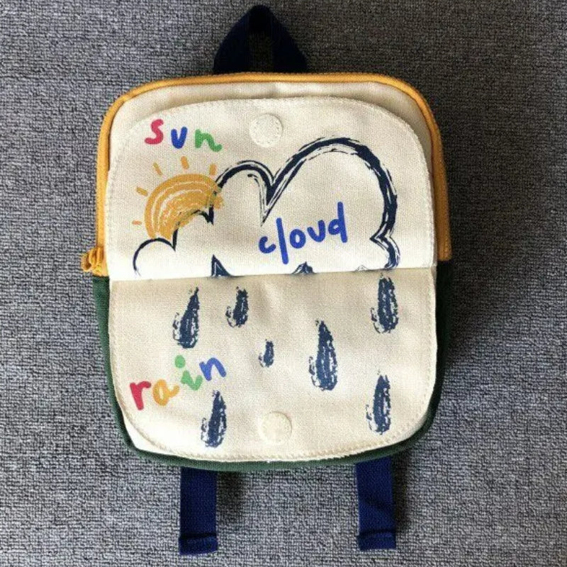 Petit Sac a Dos Enfant design coloré enfantin - Motifs Multiples - Motif Dinosaure - Motif Espace - Motif Fleurs