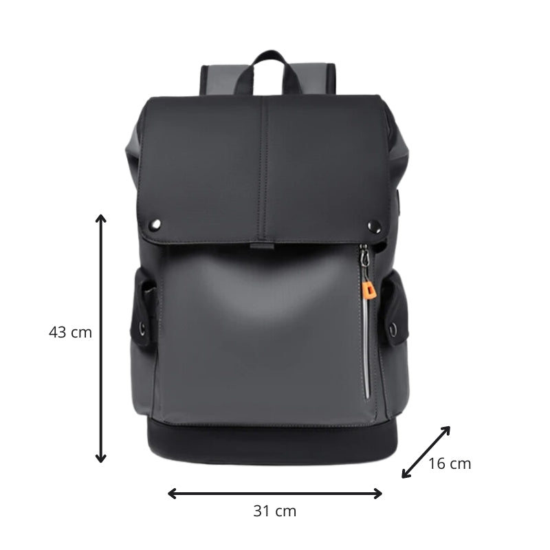 Sac à Dos Urbain Imperméable dimensions affichées - Noir - Gris - Gris foncé - Gris clair
