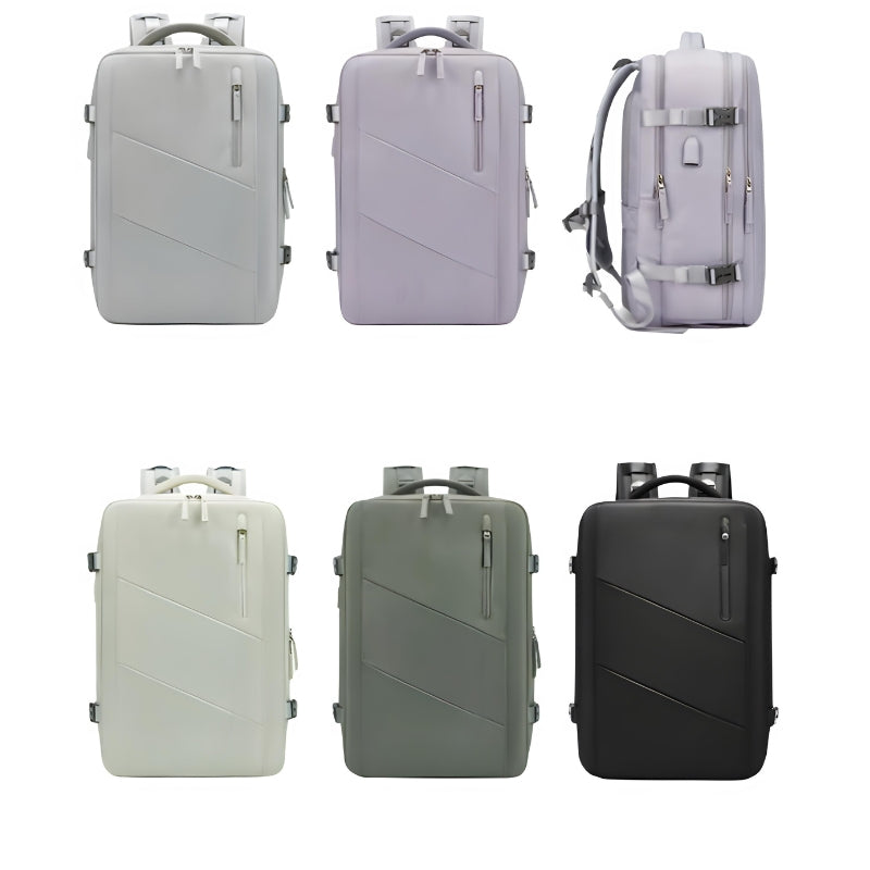 Sac à Dos Voyage Cabine six modèles alignés - Lavande - Noir - Gris - Vert - Vert armée