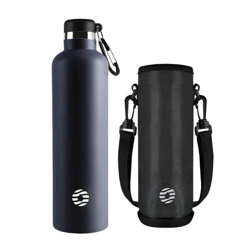 Bouteille Isotherme Inox - Bleu Marine - 1000 ml