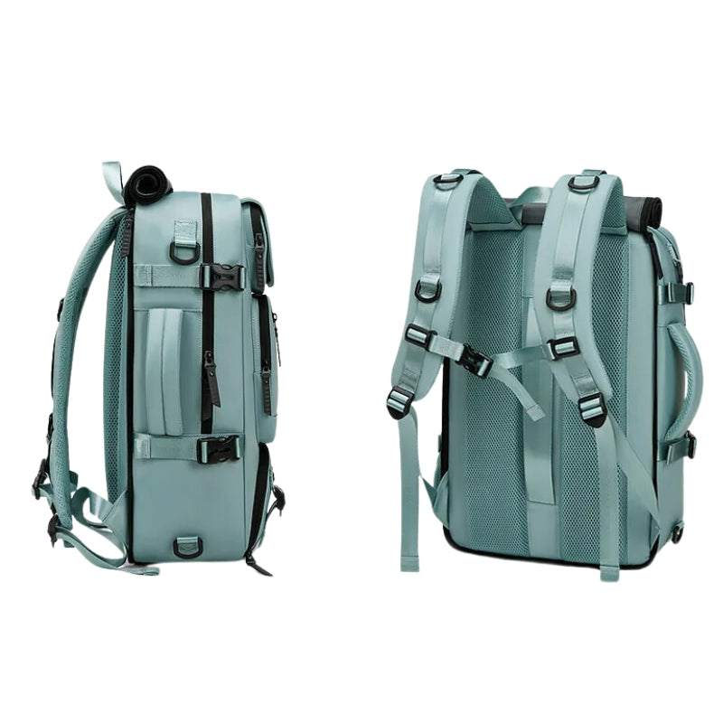 Sac De Voyage Format Pratique vue latérale et arrière - Rose - Turquoise - Gris - Gris Foncé - Vert Armée - Vert Pastel - Bleu Canard - Noir - Lavande