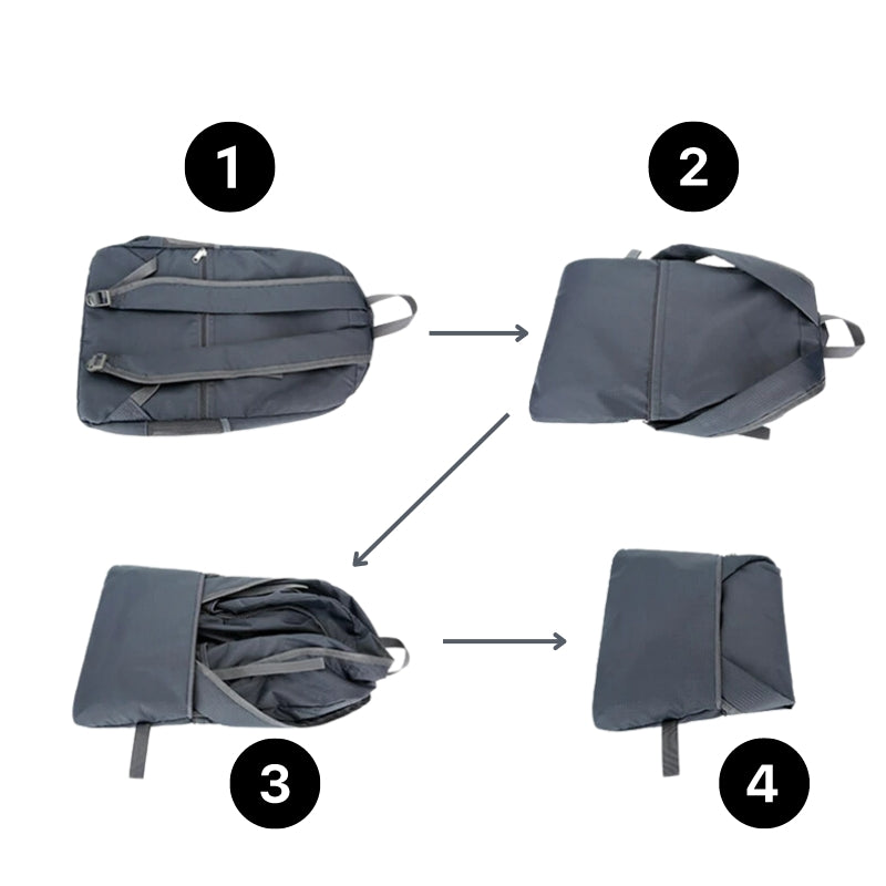 Sac à Dos 30L Randonnée quatre étapes pliage - Bleu Ciel - Noir - Bleu Marine - Orange - Gris - Rose