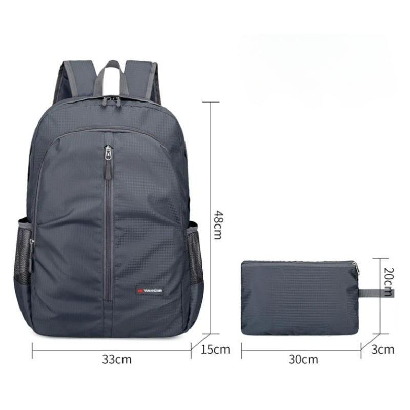 Sac à Dos 30L Randonnée dimensions affichées - Bleu Ciel - Noir - Bleu Marine - Orange - Gris - Rose