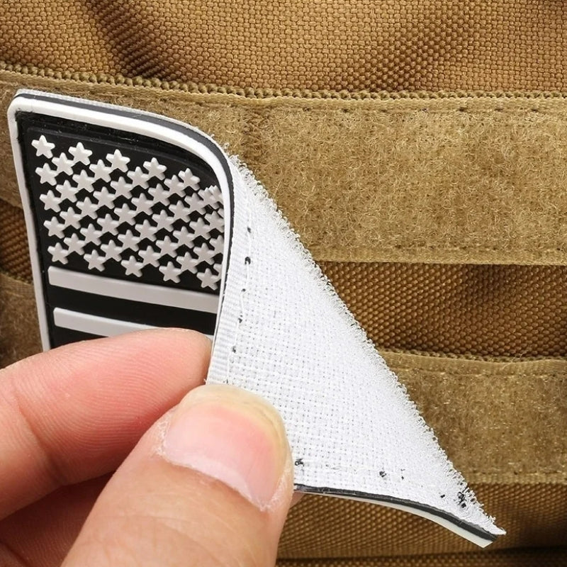 Sac à Dos Randonnée Militaire détail de patch - Beige - Noir - Vert