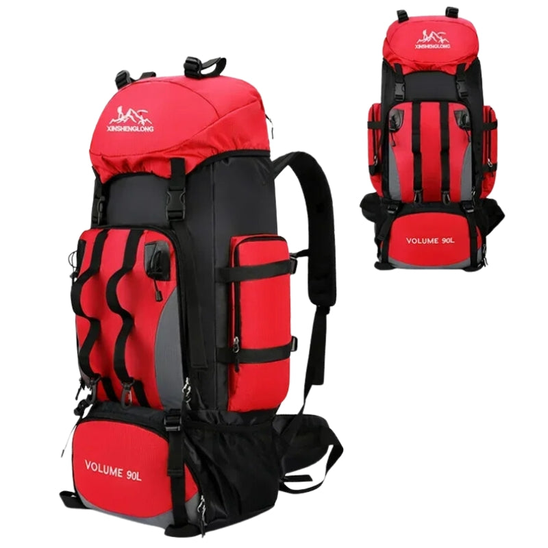 Sac à Dos Trekking - Rouge - Sans Housse Imperméable
