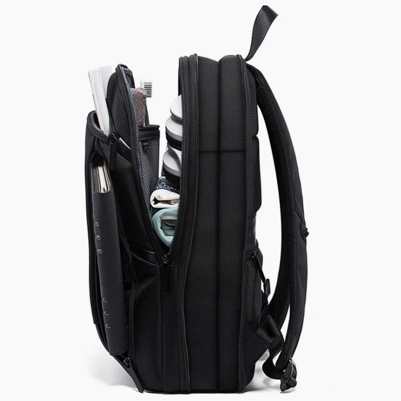 Sac à Dos Ordinateur Imperméable pour Homme compartiment ouvert - Gris - Bleu Marine - Noir
