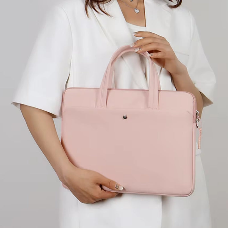Sacoche Pour Ordi Portable portée à la main - Vert - Rose - Beige - Noir - Gris - Bleu