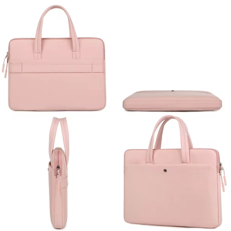Sacoche Pour Ordi Portable gros plan fermeture zippée - Vert - Rose - Beige - Noir - Gris - Bleu
