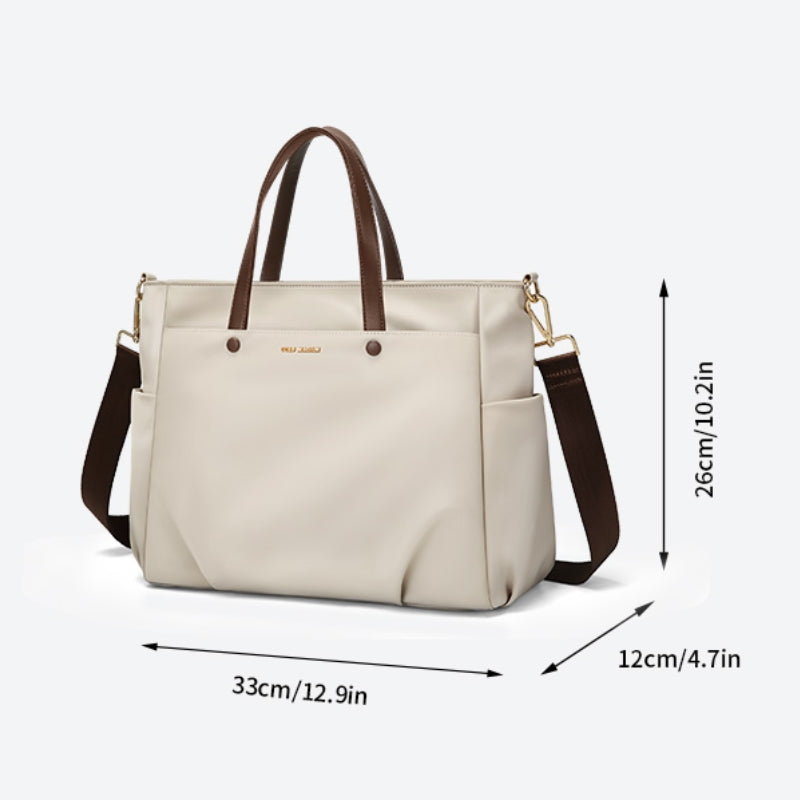 Sac à Main de Voyage Femme gros plan dimensions - Beige - Rose - Noir