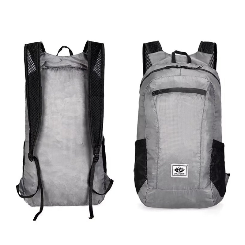 Sac à Dos Randonnée Ultra Léger deux angles différents - Gris