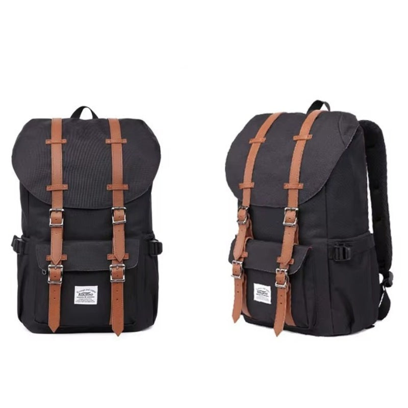 Sac à Dos de Voyage Vintage deux angles différents - Noir - Bleu - Gris - Vert