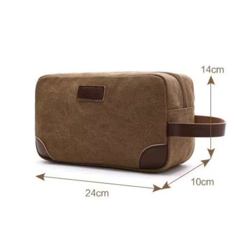 Sac de Toilette Homme gros plan dimensions - Bleu - Gris - Kaki - Noir