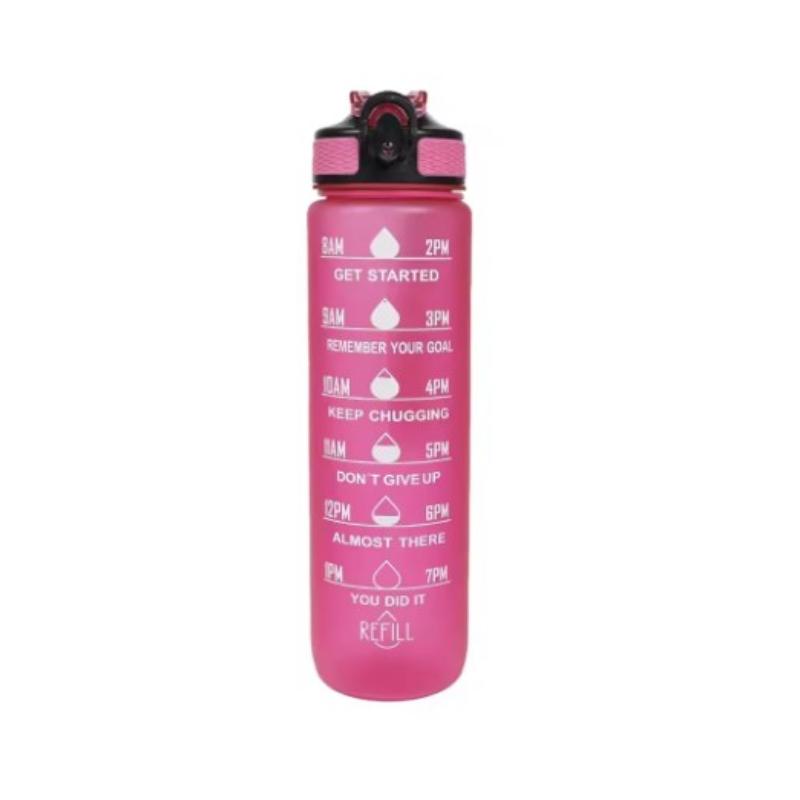 Gourde Avec Paille - Rose