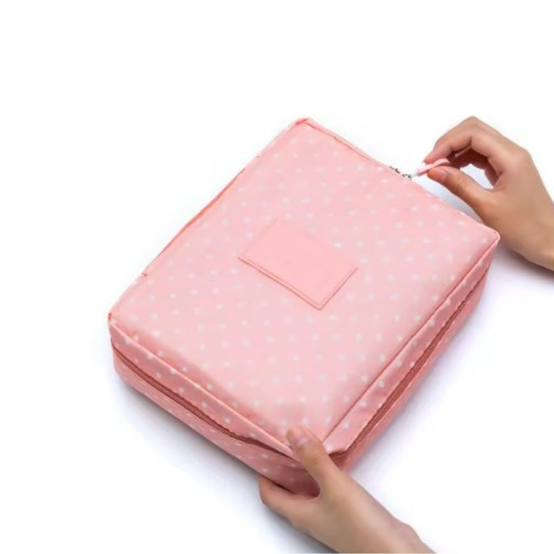 Trousse de Toilette Originale Voyage - Rose à Pois