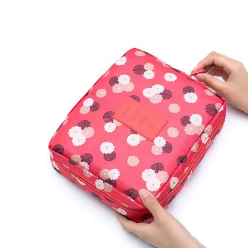 Trousse de Toilette Originale Voyage - Rose et Fleurs