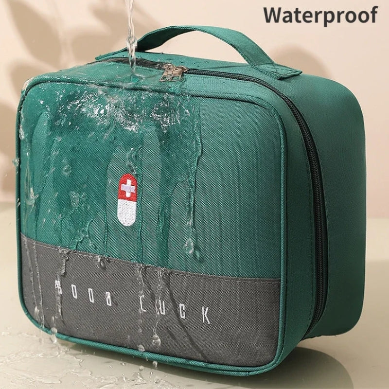 Trousse Pharmacie Vide Voyage Grande Taille gros plan sur l'eau - Vert - Gris - Rouge - Rose