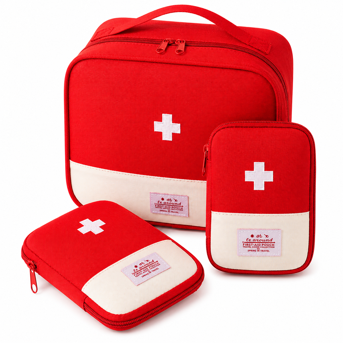 Trousse Médicaments Voyage - Rouge - Lot S / M / L