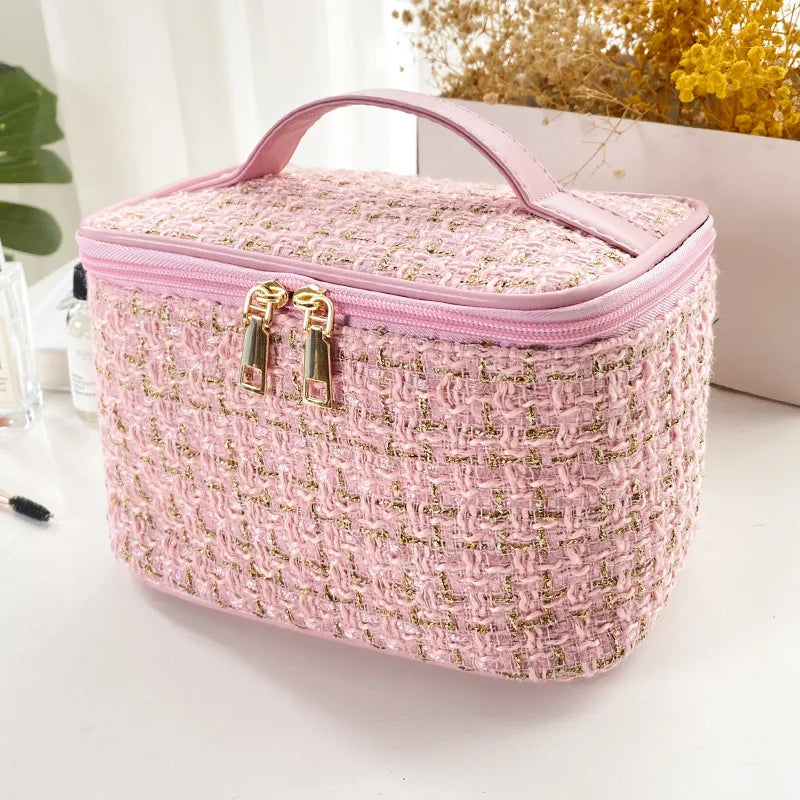 Grand Vanity Souple gros plan fermeture zippée - Blanc - Noir - Bleu Clair - Rose - Bleu Marine - Bordeaux