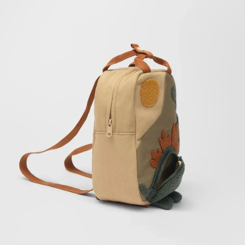 Petit Sac a Dos Enfant détail de la fermeture - Motifs Multiples - Motif Dinosaure - Motif Espace - Motif Fleurs
