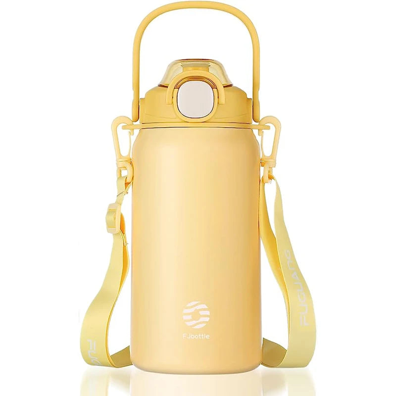gourde isotherme grande capacité - Jaune