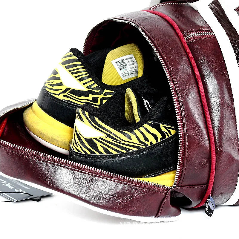Sac de Sport PU Homme Vintage compartiment ouvert - Rouge - Noir - Bleu - Noir et Blanc - Noir et Jaune - Vert