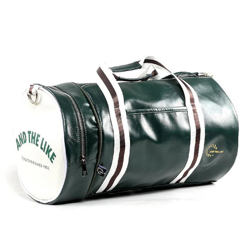 sac de sport pu homme vintage - Vert