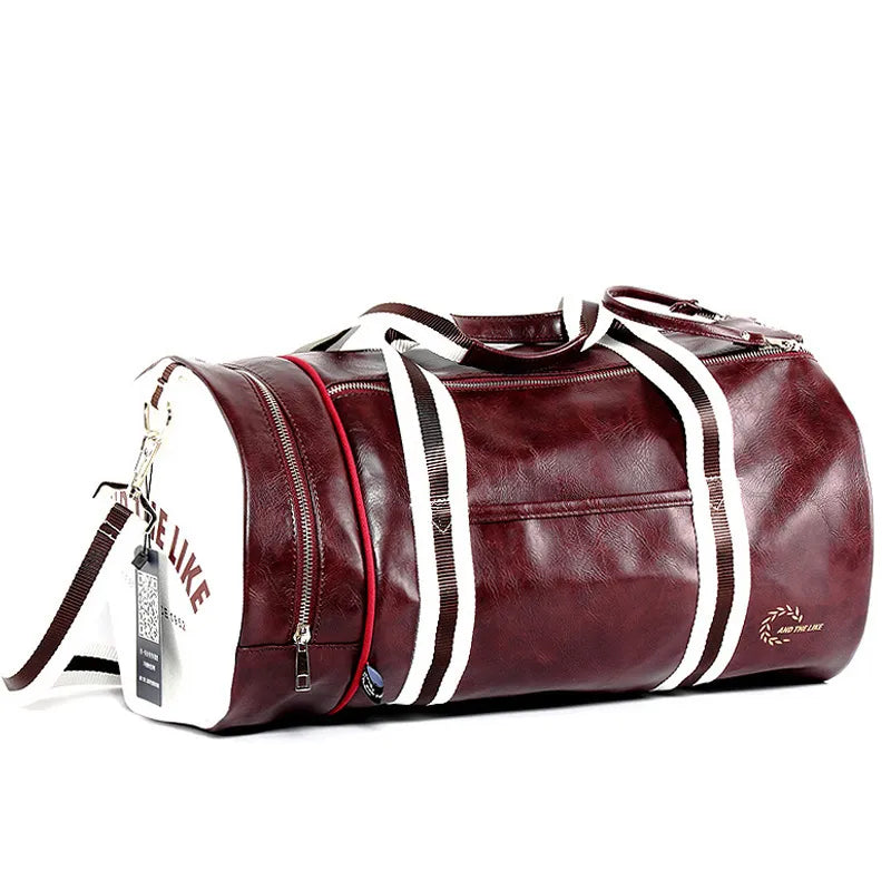 Sac de Sport PU Homme Vintage - Rouge