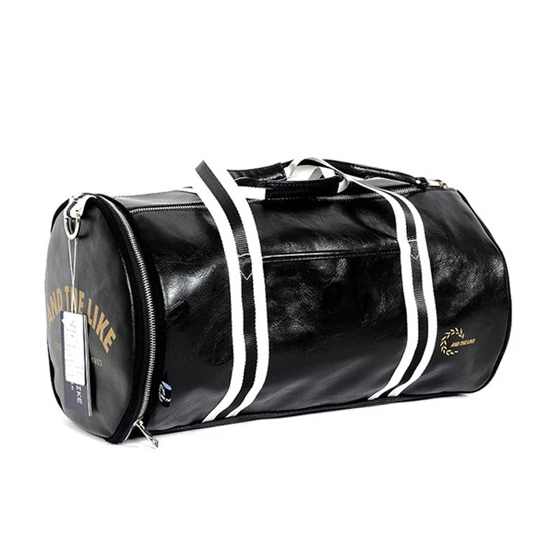 sac de sport pu homme vintage - Noir