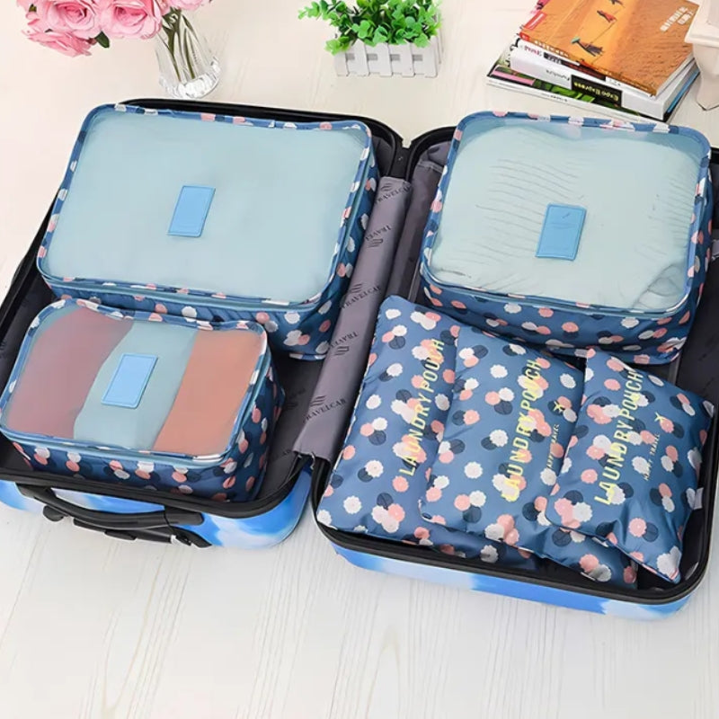 sac organisateur de voyage - Rouge Motifs à Fleurs - Imprimé Léopard Rose - Bleu Marine Motifs à Pois - Bleu Motifs à Fleurs - Bleu Marine Motifs à Fleurs - Bleu Motifs à Étoiles - Rose Motifs à Fleurs