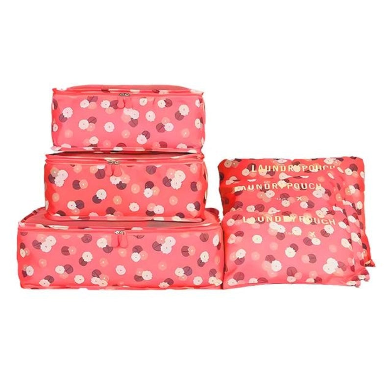 sac organisateur de voyage compressible - Rose Motifs à Fleurs