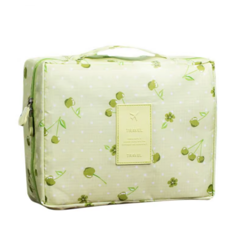 Trousse de Toilette Originale Voyage - Vert et Cerises