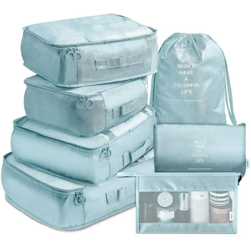 Lot Organisateur Bagages - Bleu Ciel