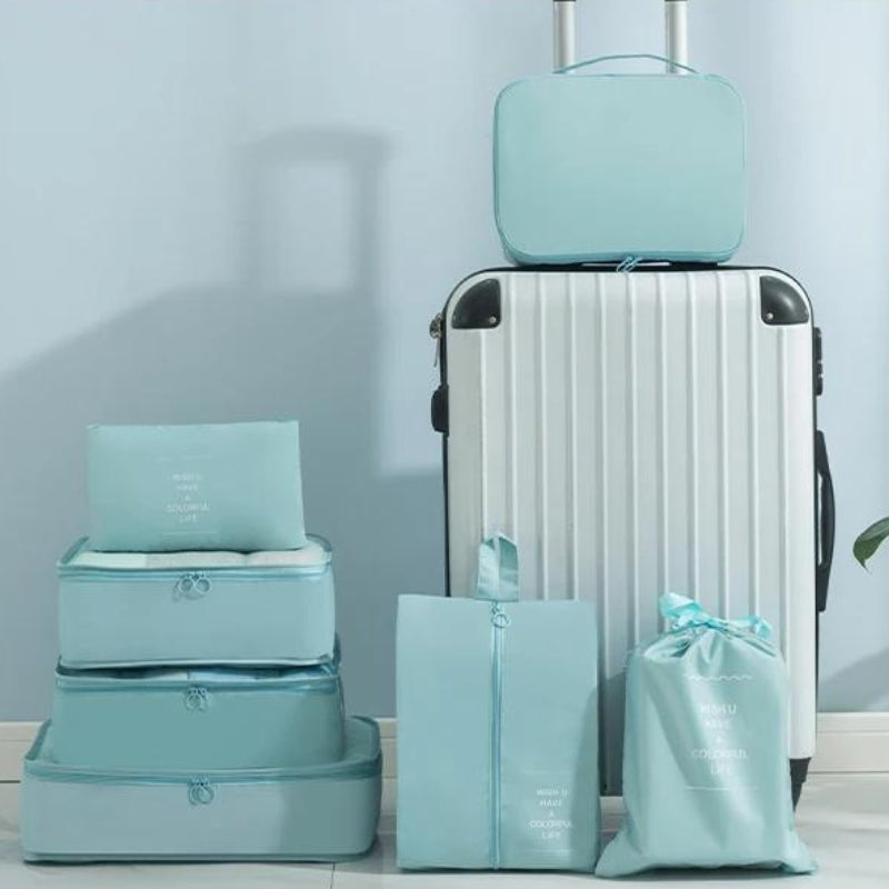 organisateur bagage - Turquoise - Bleu Marine - Bleu Clair - Beige - Noir - Gris - Rose