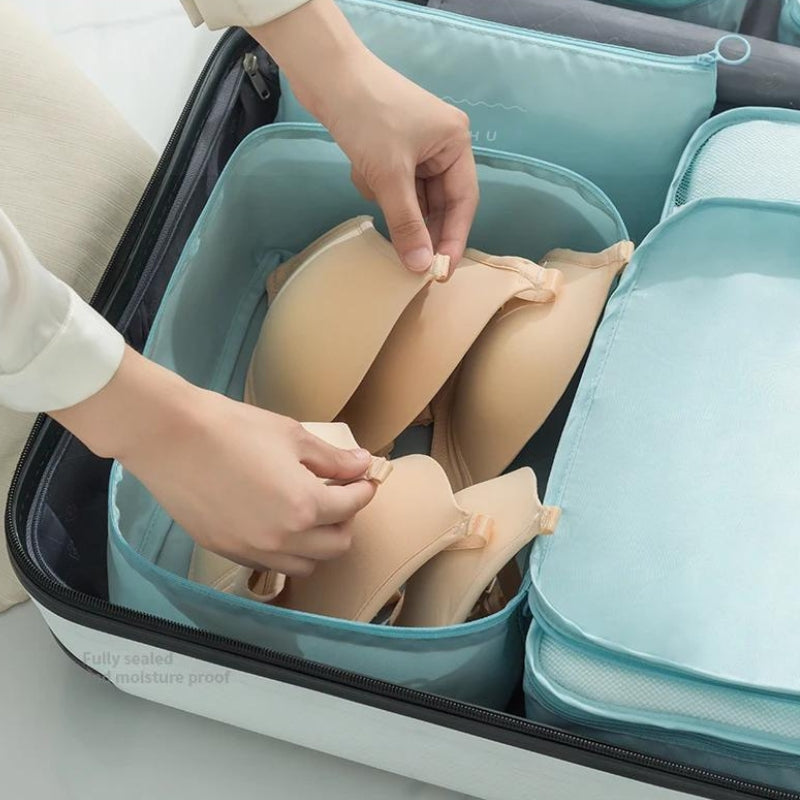 organisateur de bagage - Turquoise - Bleu Marine - Bleu Clair - Beige - Noir - Gris - Rose