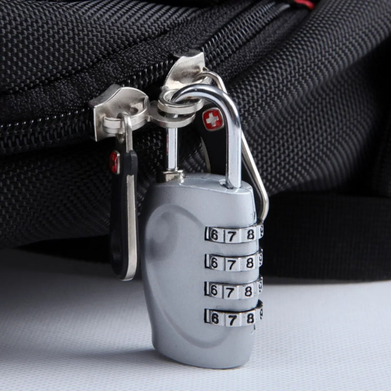 cadenas à code 4 chiffres - Rose - Bleu - Gris - Noir - Rouge - Vert