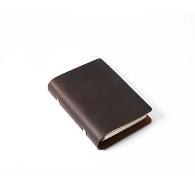 carnet note cuir - Marron Foncé - S
