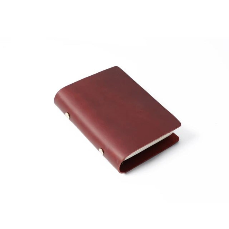 cahier couverture cuir - Marron / Rouge