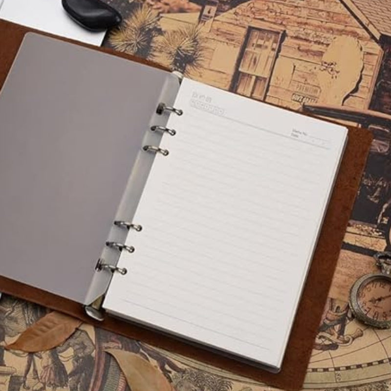 carnet de notes cuir cadeau - Marron - Marron Foncé - Noir - Vert - Violet - Rouge