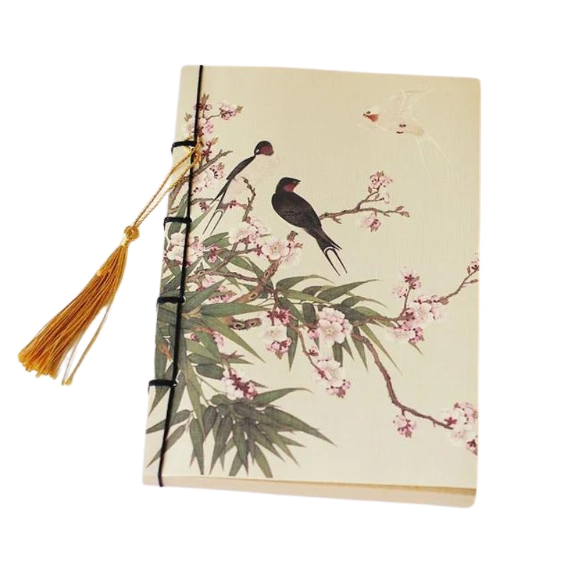 carnet japonais pour homme - Motif Oiseau - Modèle 4