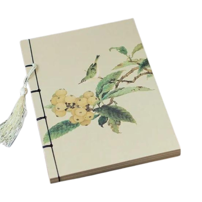 carnet femme japonais - Motif Oiseau - Modèle 2