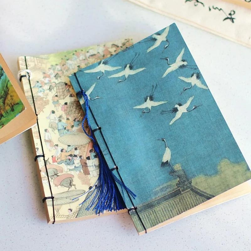 notebook japonais - Motif à Fleurs - Motif Oiseau
