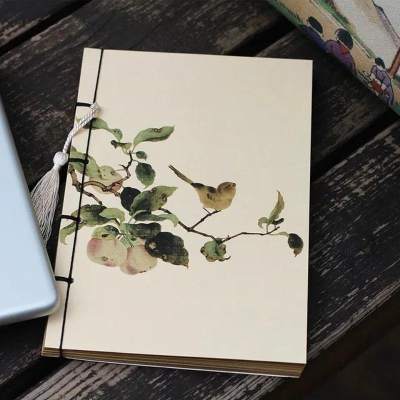 carnet de note en papier japonais - Motif Oiseau - Modèle 10
