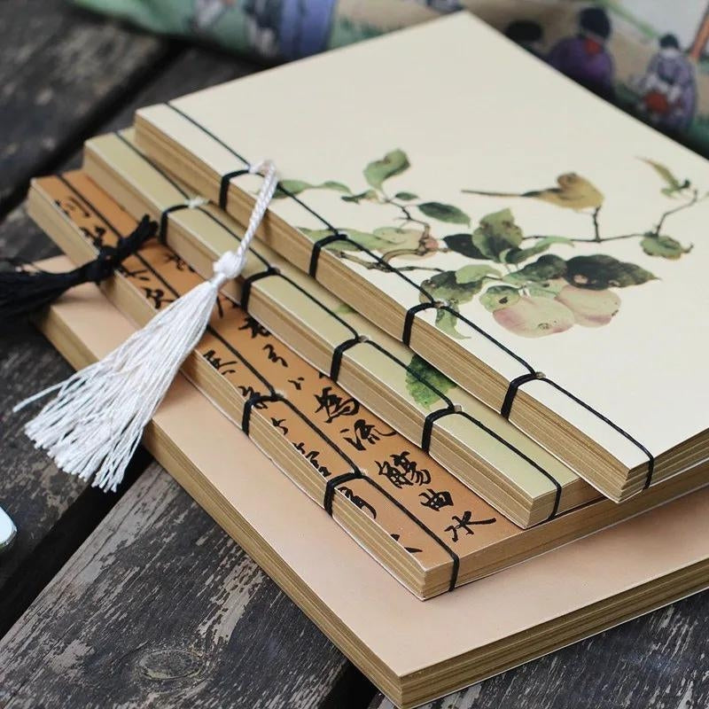 carnets japonais - Motif à Fleurs - Motif Oiseau